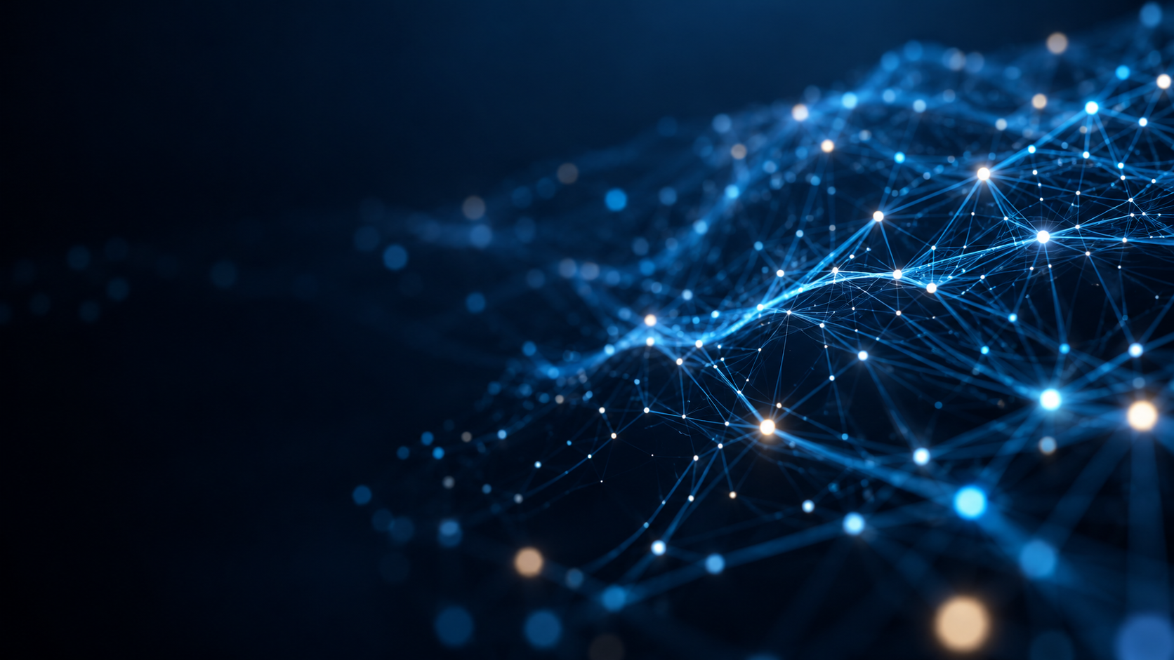 Artificial intelligence network representing AI transformation